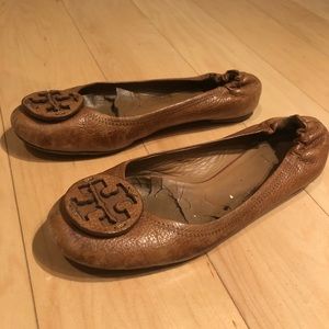 Loved Tory Burch Royal Tan Reva Flats